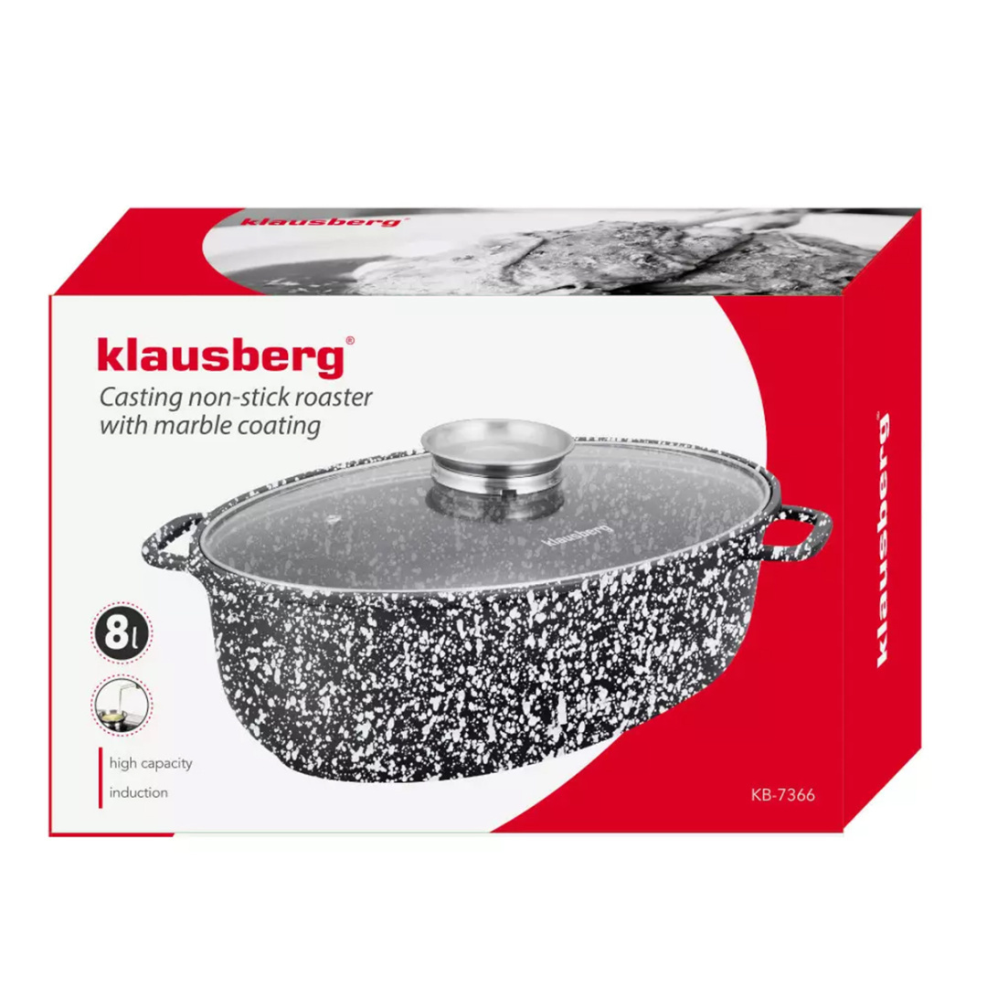 BRYTFANNA CERAMICZNA 38cm Z POKRYWĄ KLAUSBERG KB-7366 - obrazek 4