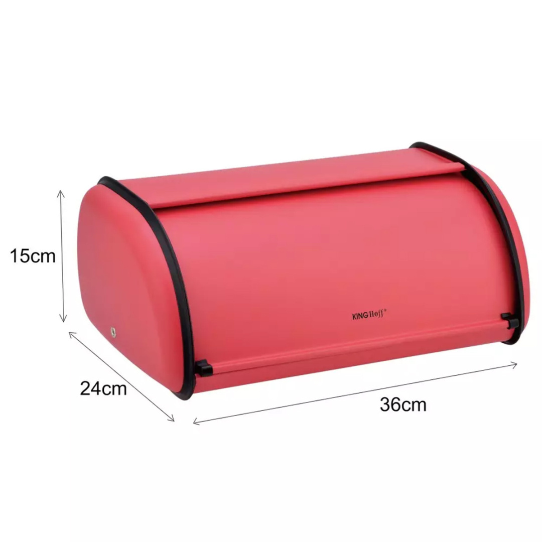 CHLEBAK STALOWY KINGHOFF KH-1753 czerwony - obrazek 3