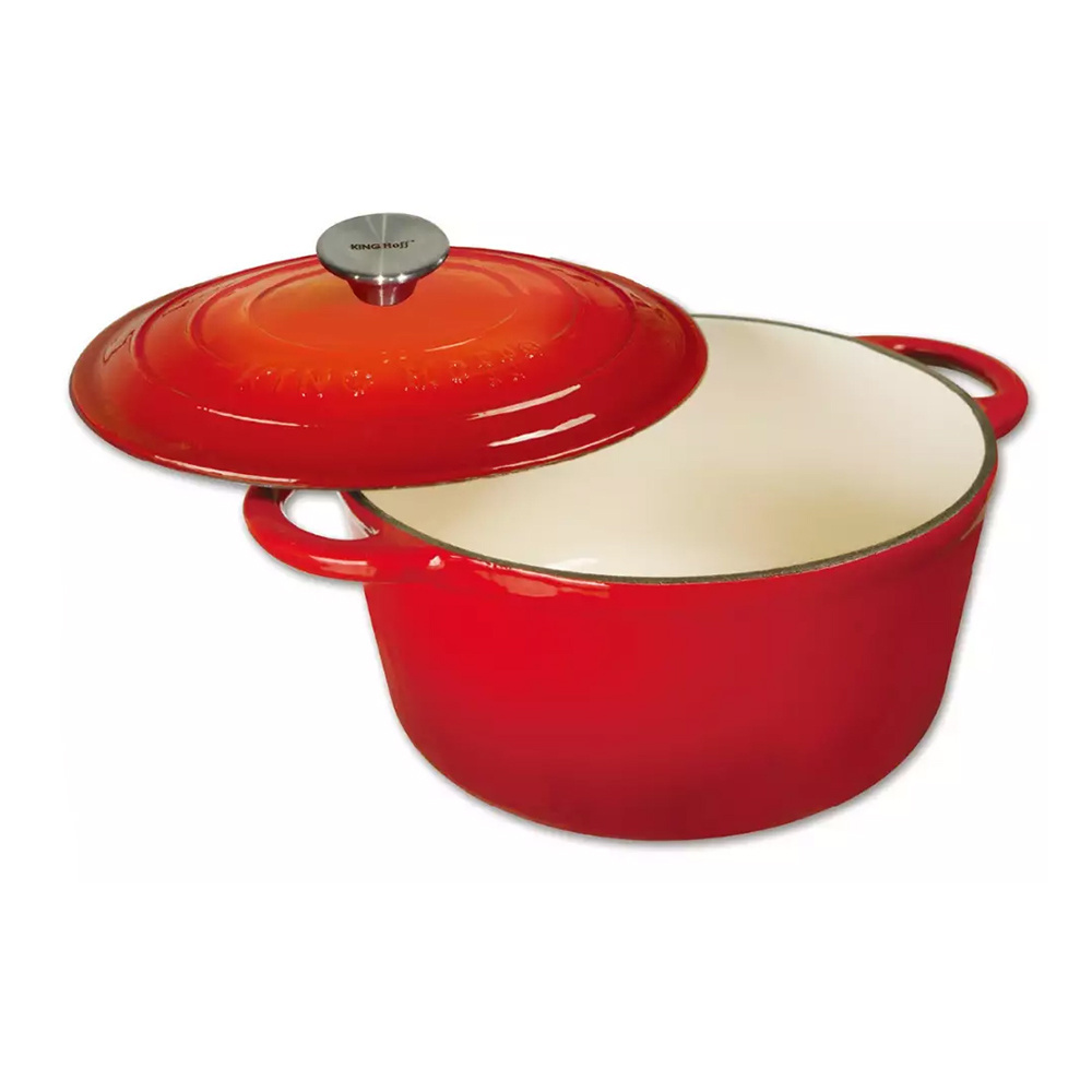EMALIOWANY GARNEK ŻELIWNY 24cm KINGHOFF KH-1529 - obrazek 3