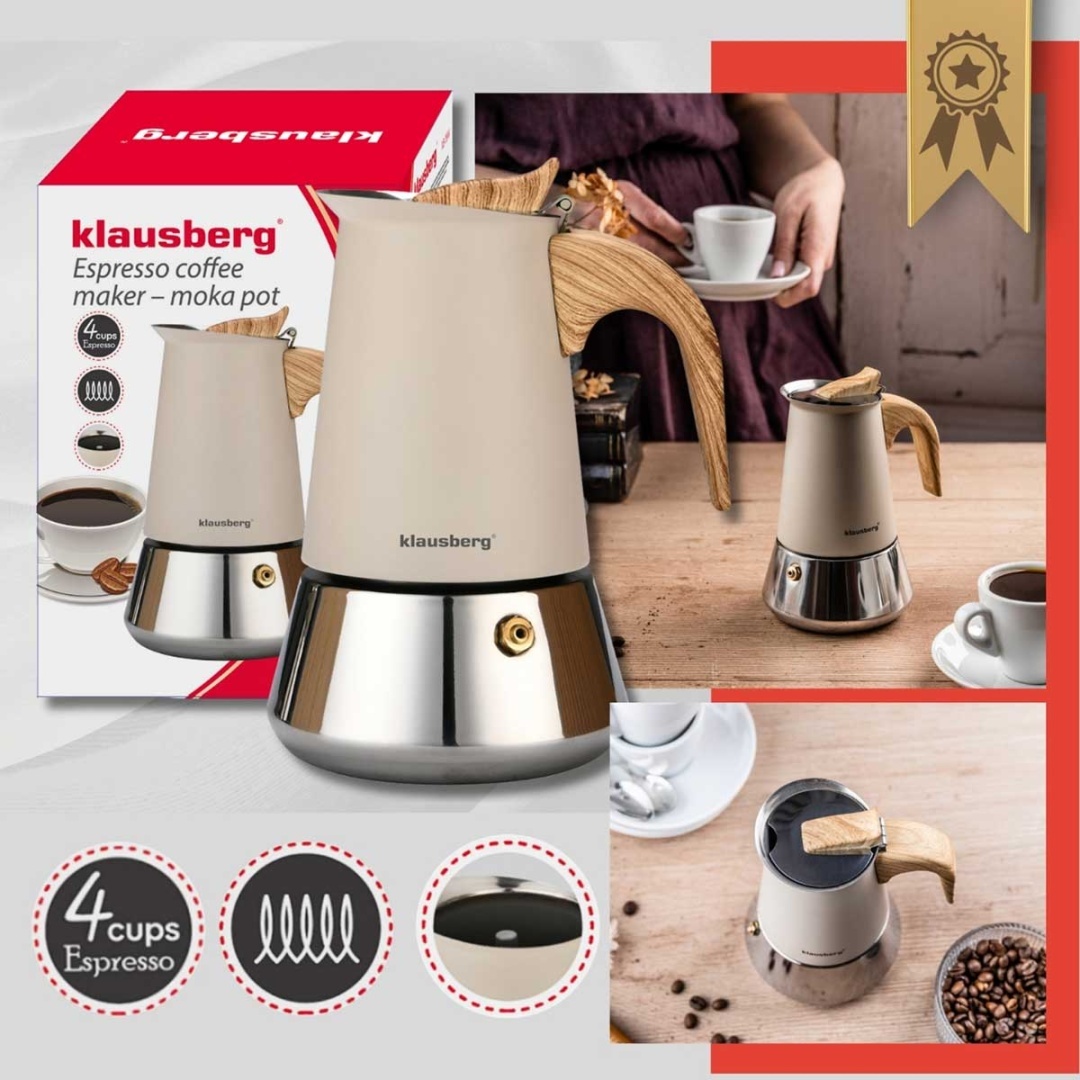 KAWIARKA ZAPARZACZ DO KAWY 200ml KLAUSBERG KB-7994 INDUKCJA - obrazek 3