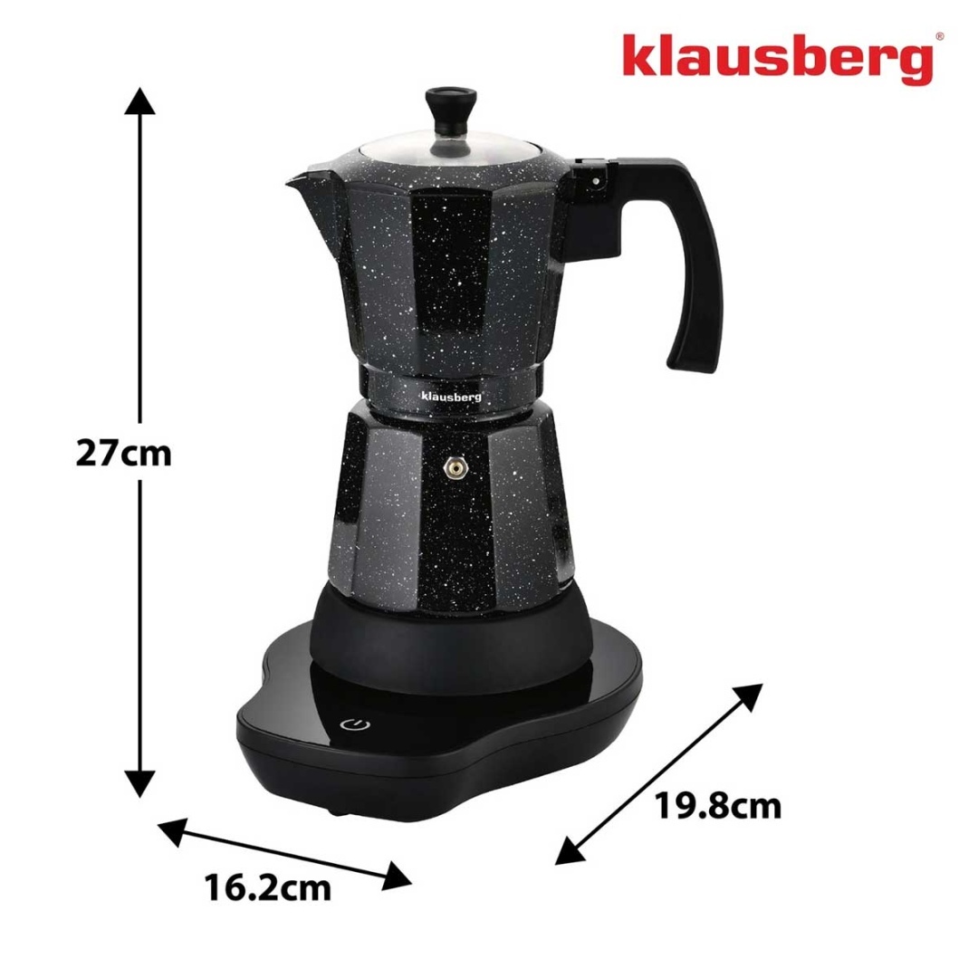 KAWIARKA ELEKTRYCZNA ESPRESSO 300ml KLAUSBERG KB-7998 500W - obrazek 4