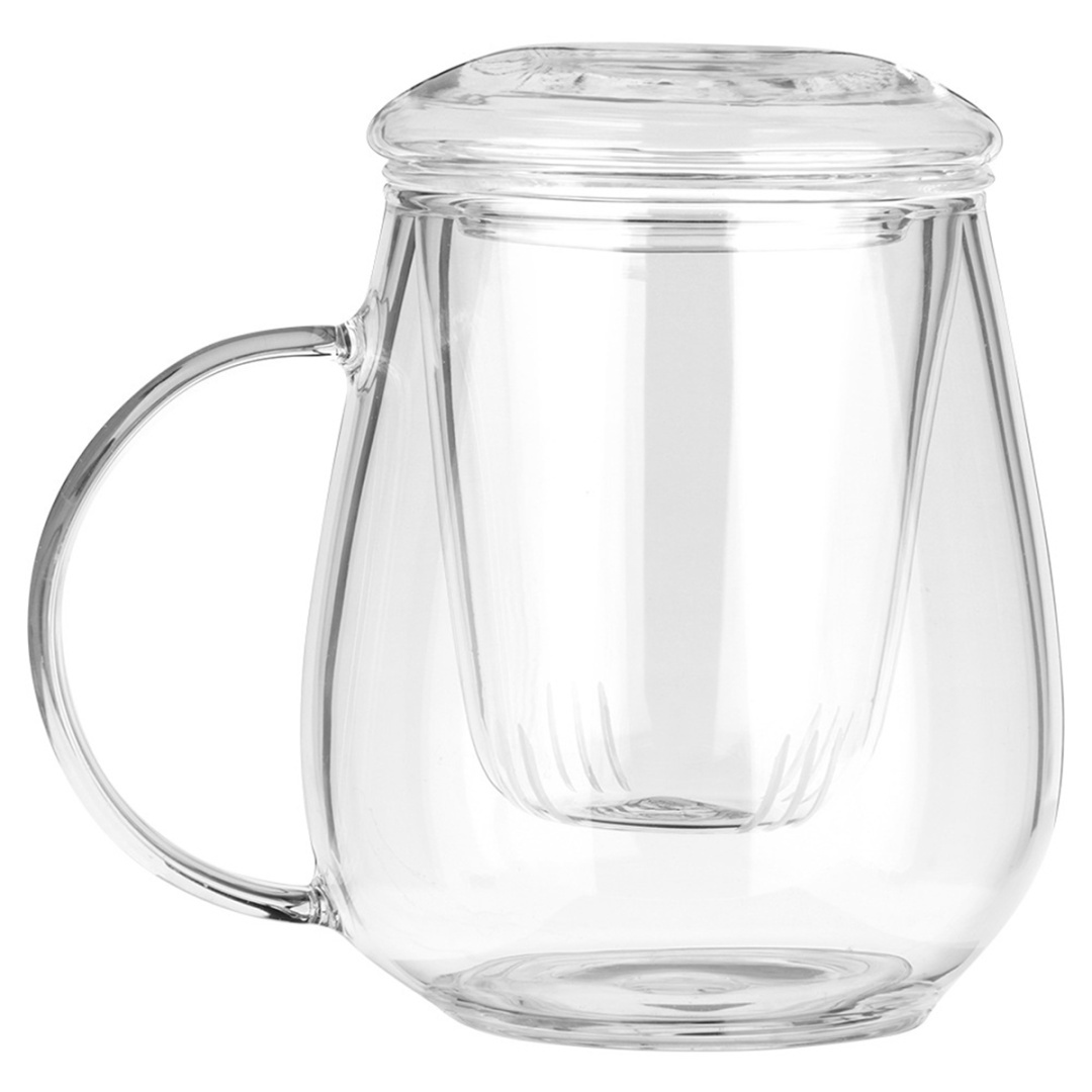 KUBEK SZKLANY 530ml Z ZAPARZACZEM I POKRYWĄ 139817 - obrazek 6