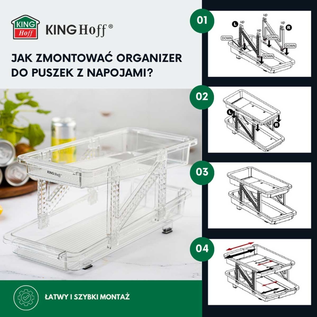 REGULOWANY ORGANIZER GRAWITACYJNY NA PUSZKI KINGHOFF KH-1944 - obrazek 13