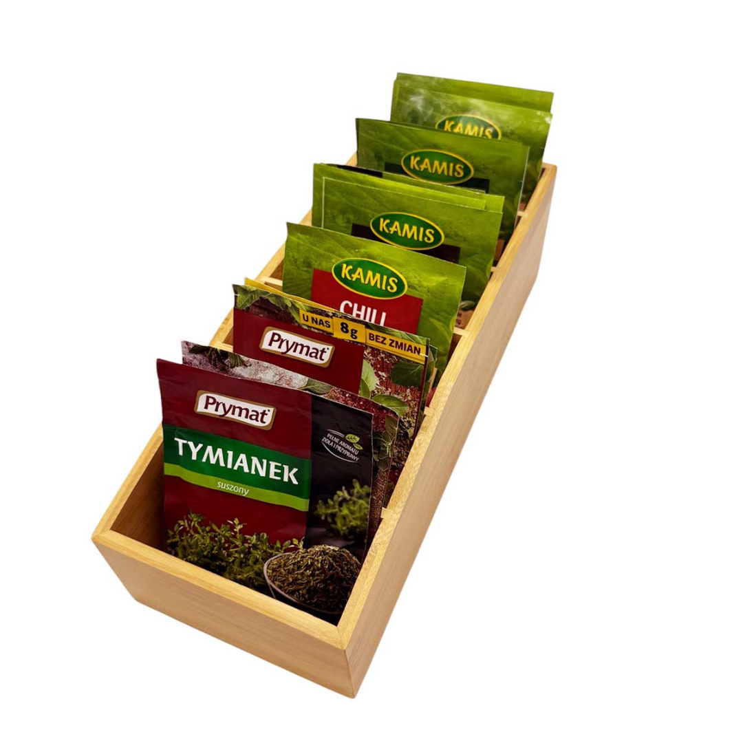 ORGANIZER BAMBUSOWY NA PRZYPRAWY W TOREBKACH 3807 - obrazek 5