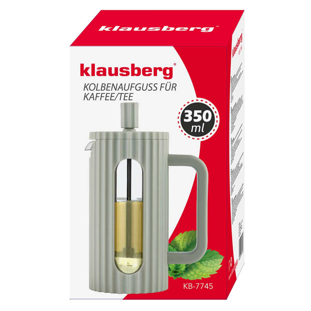ZAPARZACZ TŁOKOWY DO KAWY/HERBATY 350ml KLAUSBERG KB-7745 ZIELONY - obrazek 9